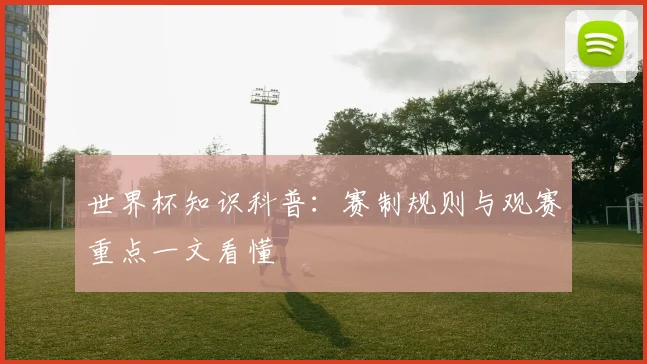 世界杯知识科普:赛制规则与观赛重点一文看懂